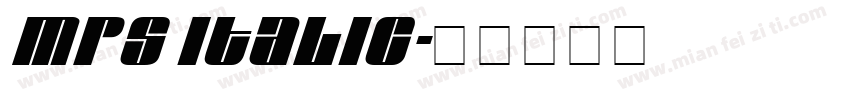 MPS Italic字体转换